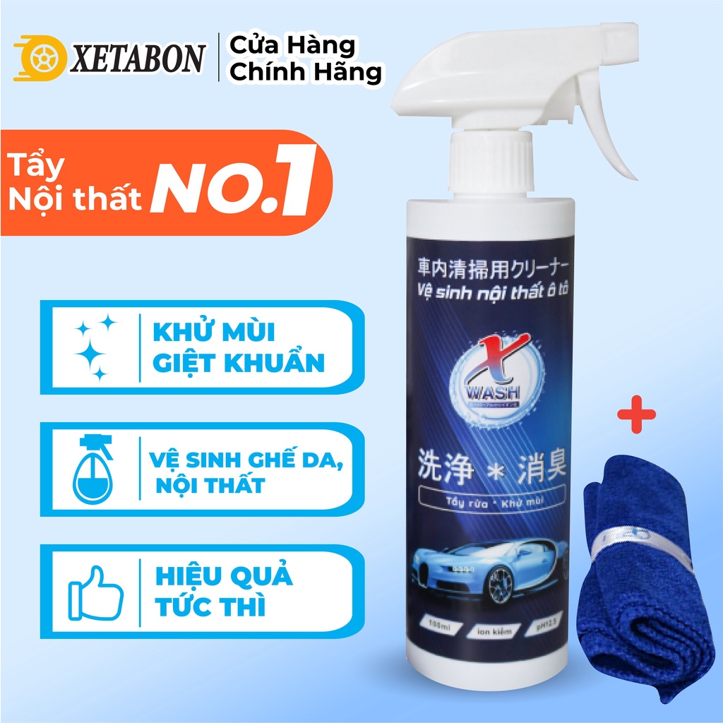 (Chính hãng)Chai Xịt Vệ Sinh Nội Thất- ghế da Ô Tô Xwash - Hỗ Trợ Diệt Khuẩn Khử Mùi Khó Chịu Bên Trong Xe Ô Tô(500ml)