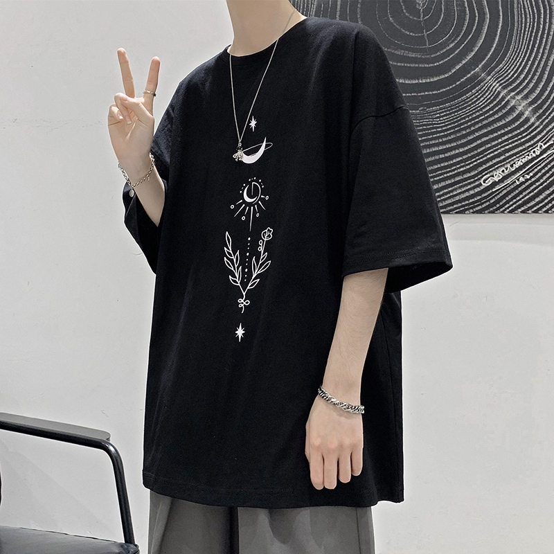 【M-5XL】Áo Thun Nam Ngắn Tay Thời Trang Dành Cho Nam Fashion Unisex Áo Mùa Hè Bigsize Simple Áo Phông Form Rộng Hàn Quốc