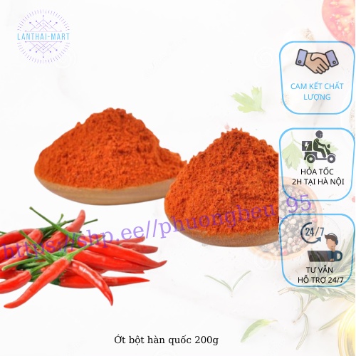 ỚT BỘT HÀN QUỐC 200G LÀM KIM CHI, MÌ CAY HÀN QUỐC