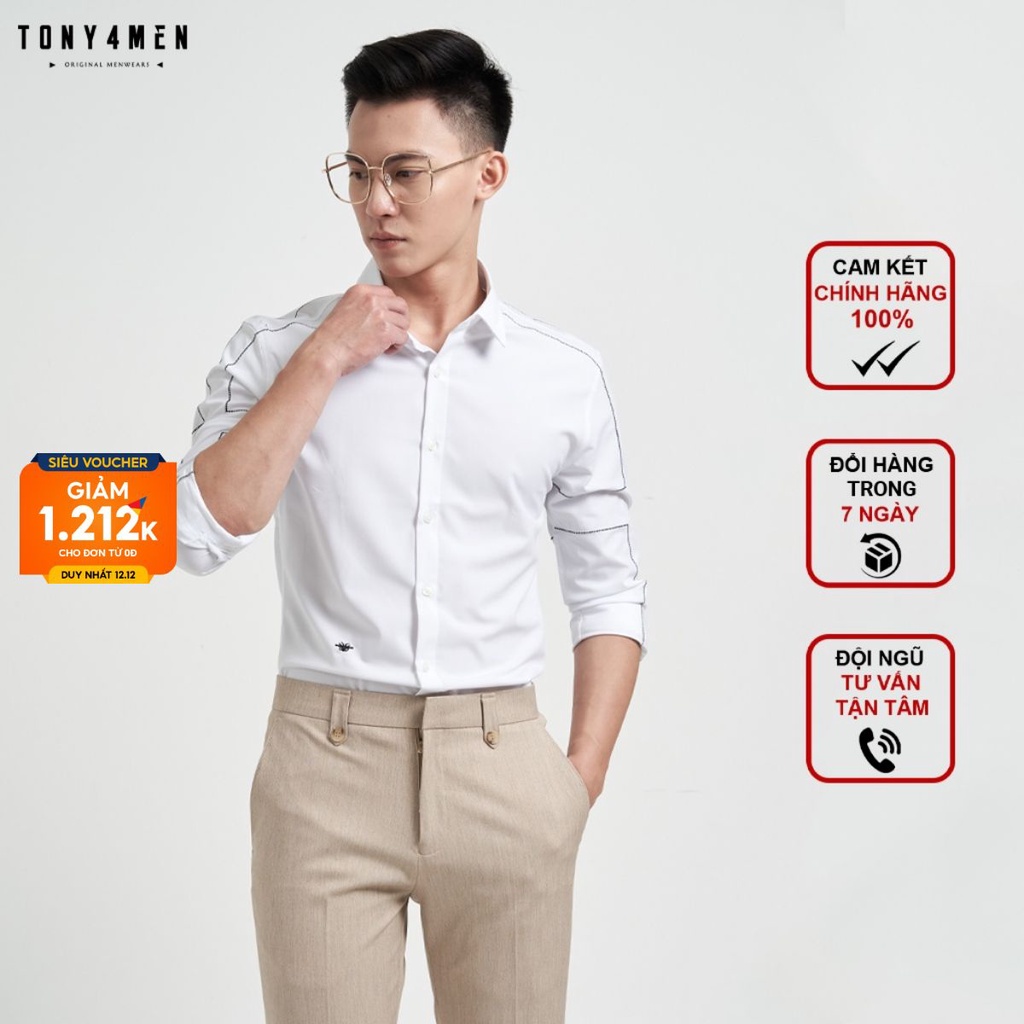 Áo Sơ Mi Nam Hàn Quốc Cao Cấp TONY4MEN Dài Tay Form Slimfit 2048