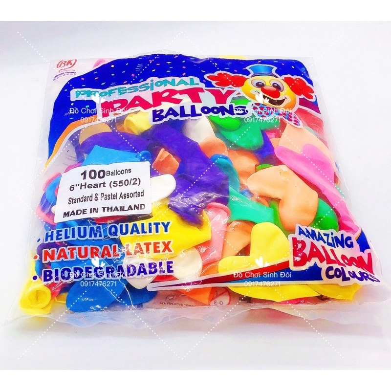 Bong bóng thái tim nhỏ - 100 cái
