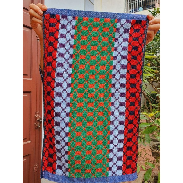 [HÀNG TO ĐẸP] Khăn mặt bông thổ cẩm siêu bền siêu mềm mịn 30x50cm (62g) #khanmat