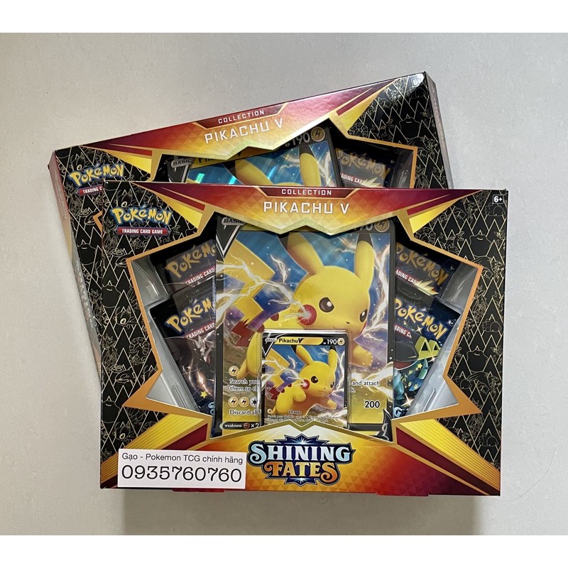 Hộp 4 gói thẻ bài Pokemon TCG Shining Fates chính hãng