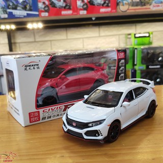 Mô hình xe ô tô Honda CivicType R tỉ lệ 1:32 hãng MiniAuto màu trắng