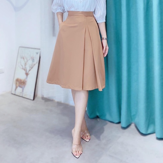 Chân váy chữ a công sở nữ dài tới gối sang trọng CHUU CV5026