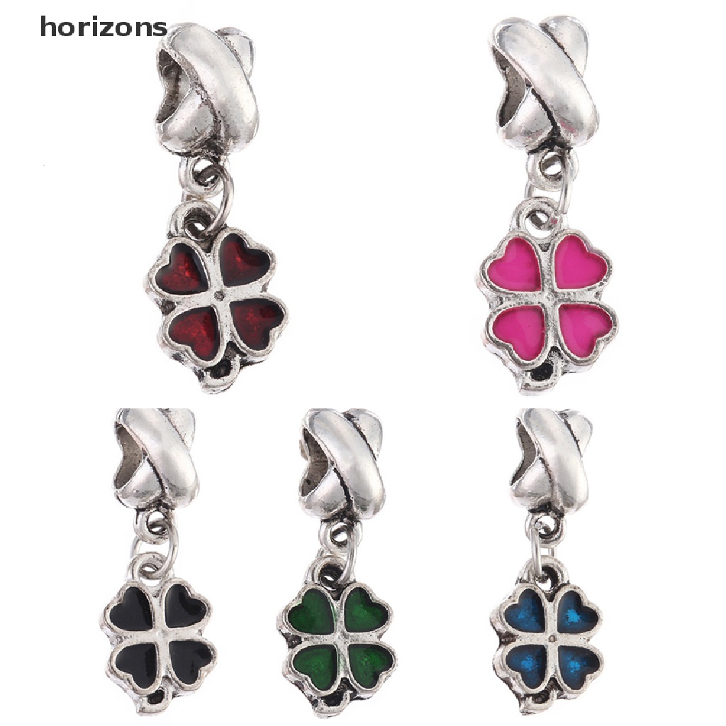 1 Hạt Charm Cỏ May Mắn Làm Vòng Tay / Vòng cổ Phong Cách Châu Âu