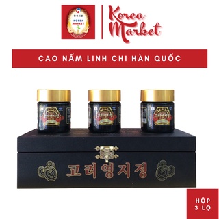 Cao nấm linh chi hàn quốc hộp đen - set 3 lọ