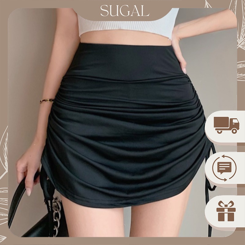 Chân Váy Rút Dây Ngắn Chân Váy Body Chất Liệu Thun Co Dãn Cao cấp Thời Trang Sugal CV NU 013V4