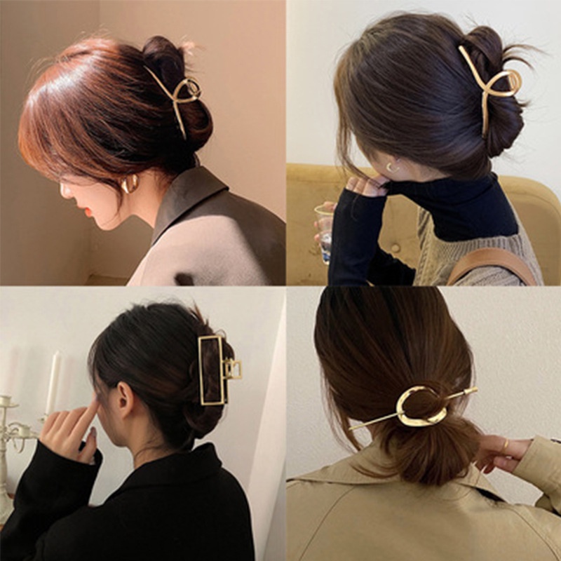 Kẹp càng cua, cặp tóc kim loại size lớn nhiều mẫu sang chảnh dành cho nữ, phụ kiện hottrend Hàn Quốc
