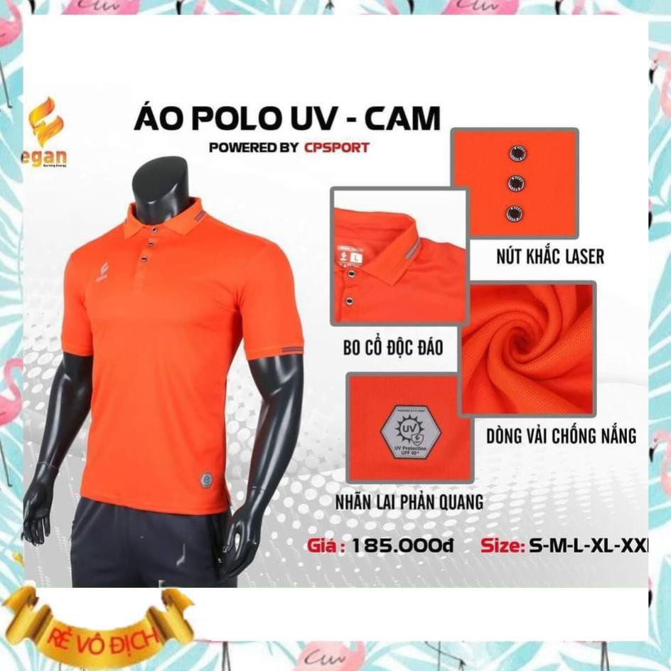 [Sales Sốc] Áo polo thể thao nam UV Egan,áo phông nam có cổ egan hàng chính hãng CP Sport