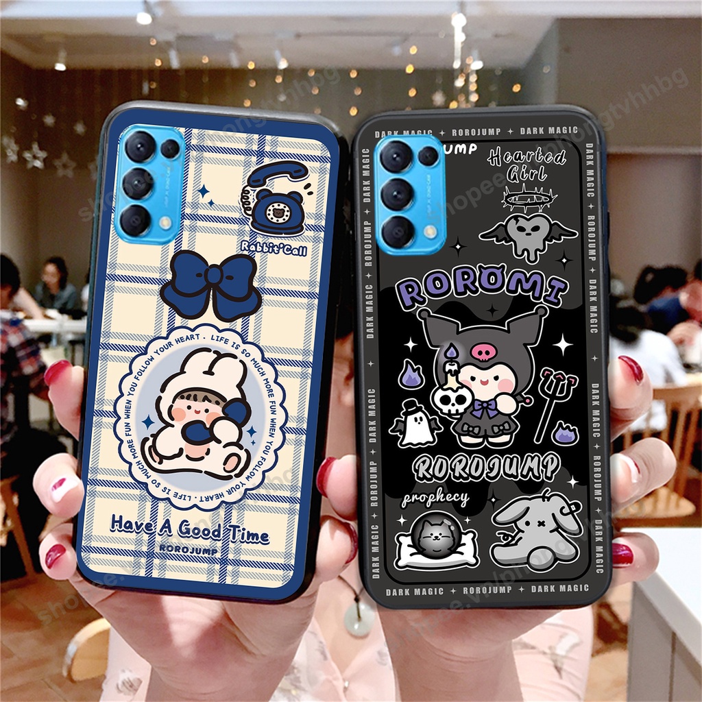 Ốp lưng Oppo Reno5 4G / Reno5 5G / Reno 5 trái tim gấu thể thao , smile mặt cười cực cute