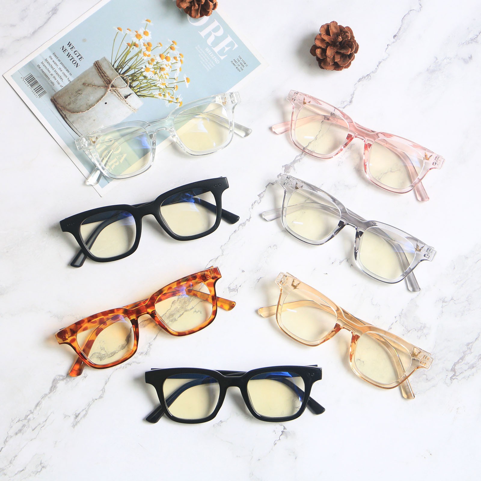 Mắt Kính Gọng Vuông Chống Ánh Sáng Xanh Cho Nam | BigBuy360 - bigbuy360.vn