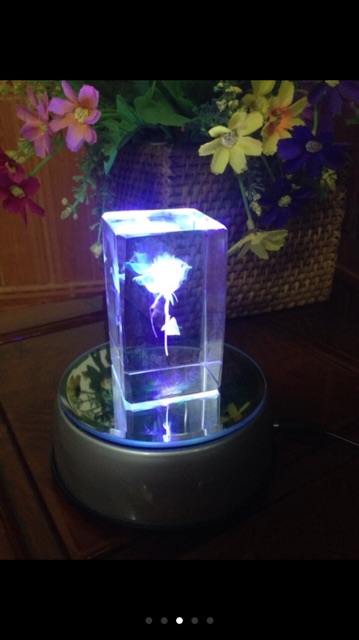 Đế xoay có đèn Led,mặt trên là pale