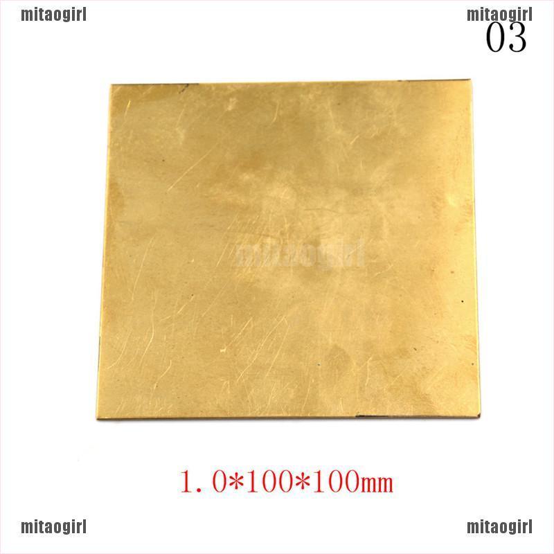 Tấm Đồng Thau Dày 0.5mm / 0.8mm / 1mm / 2mm 100x100mm