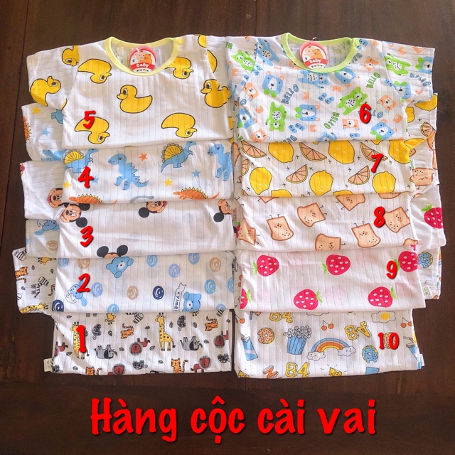 Bộ cotton giấy, cài vai, 1 bộ ( sỉ, lẻ)