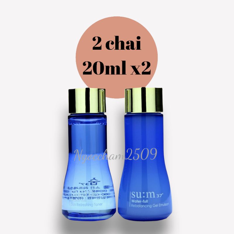 Cặp nước hoa hồng và sữa dưỡng sum37 water full mini