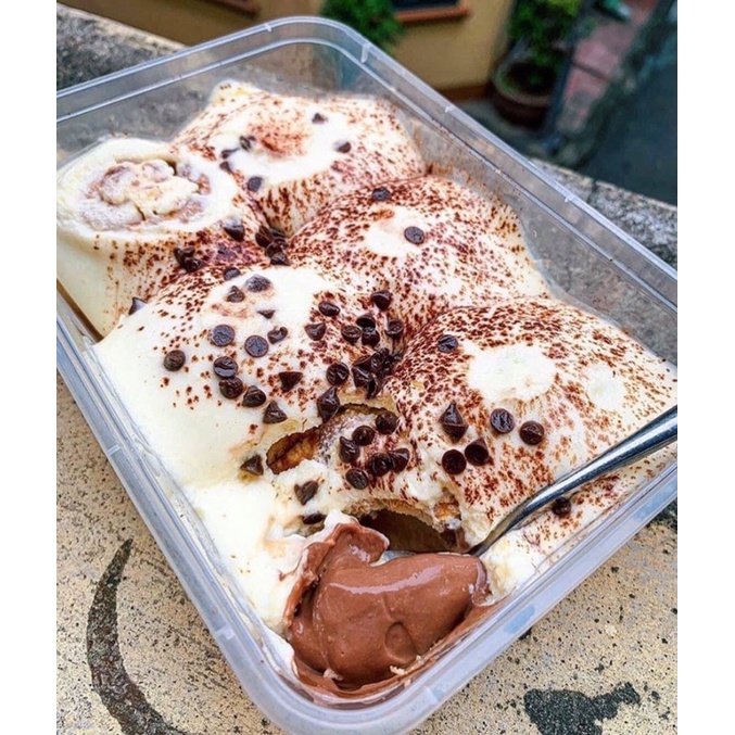 Bánh mì dẻo kem milo chíp