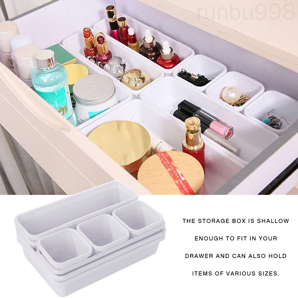 Set 8 khay nhựa chia ngăn kéo tiện dụng cho gia đình / văn phòng