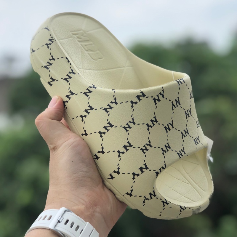 Dép bánh mỳ ❤️FREESHIP + Hộp❤️ dép đúc mlb ny bóng chày quai ngang thể thao nam nữ đủ màu hoạ tiết ny chất xịn,màu vàng