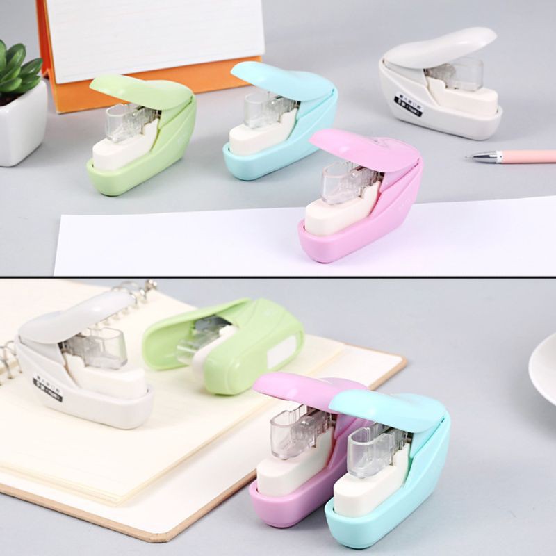 Đồ Bấm Giấy Mini Không Cần Kim Nhỏ Gọn Và Tiện Dụng