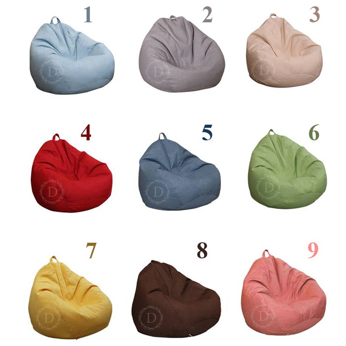 Vỏ áo ghế Beanbag hình trái lê - Vải thô tuyết  mền mịn, êm ái - Ghế tốt cho sống lưng và bệnh đau mỏi lưng, vai gáy