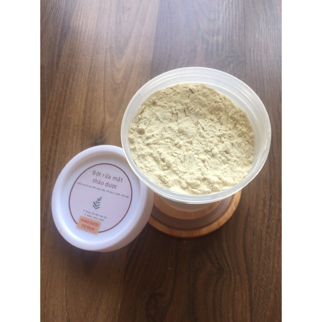 Bột rửa mặt thảo dược 100% thiên nhiên kết hợp tẩy tế bào chết 100gr (handmade) | BigBuy360 - bigbuy360.vn