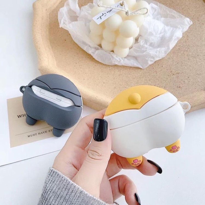 VỎ BAO ĐỰNG AIRPODS 1/2/PRO HÌNH MÔNG CORGI