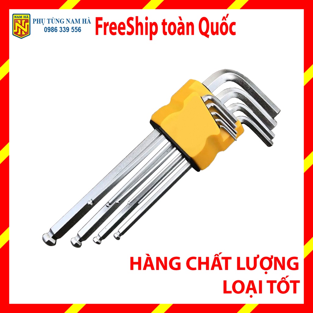 Bộ lục giác lục lăng đầu bi đa năng 9 món