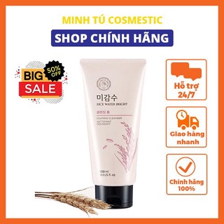 Sữa rửa mặt tạo bọt làm sáng da the face shop rice water bright 150ml