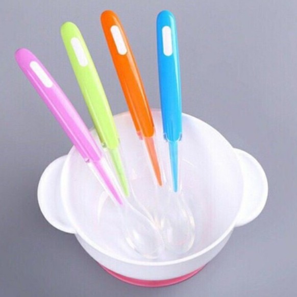 Thìa ăn dặm cán dài cho bé, nhiều màu sắc _ PK32