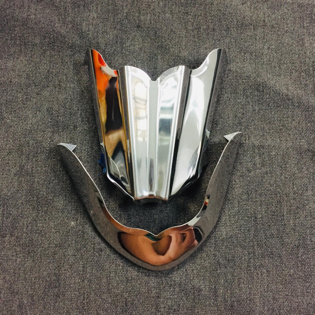 COMBO MỎ ĐUÔI DÈ TRƯỚC VÀ MỎ ĐUÔI DÈ SAU INOX 304 SÁNG BÓNG GẮN XE VARIO ĐỜI 2018 TRỜ LÊN