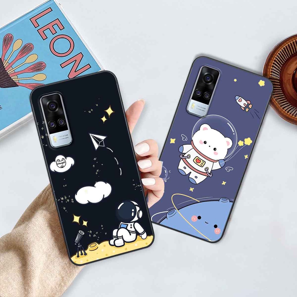 Ốp Vivo Y51 2020 in hình vũ trụ, phi hành gia bầu trời cute dễ thương