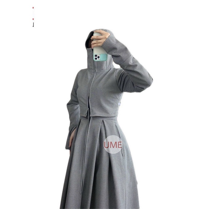 Đầm chống nắng toàn thân croptop hàng thiết kế vải umi 2 lớp