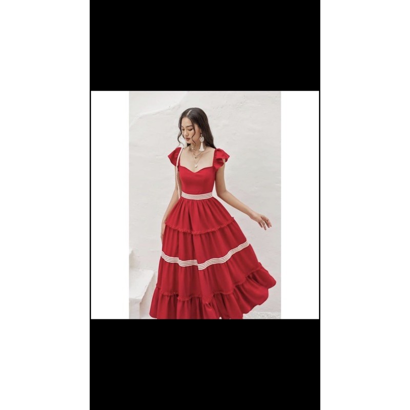 Thanh lí đầm xoè đỏ