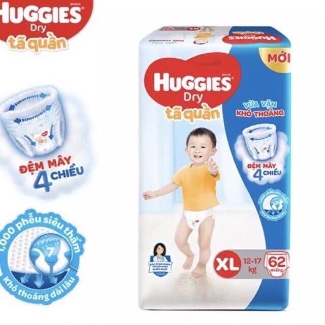 Tã/ Bỉm Dán/ Quần Huggies Cho Bé Đủ Size XS40, S56, M48, M42, L68, XL62