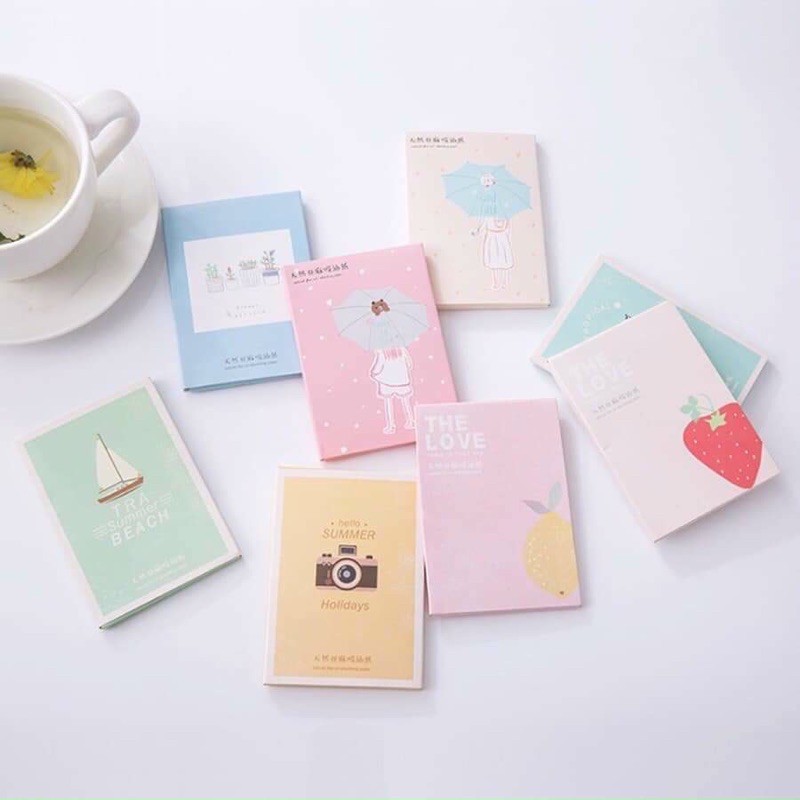 Giấy thấm dầu gói 50 miếng lau mặt trước khi trang điểm | BigBuy360 - bigbuy360.vn