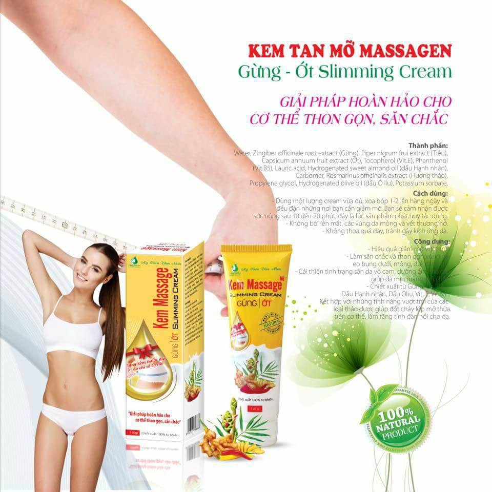 Kem tan mỡ bụng Ngân Bình 150ml giúp phụ nữ có vòng 2 đẹp