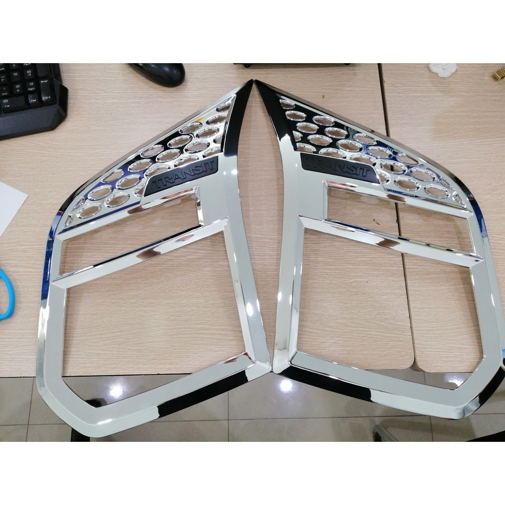 🔥 Freeship 🔥 Bộ Ốp viền đèn pha hậu mạ crom xe Transit cao cấp/ Phụ kiện làm đẹp, đồ chơi xe Ford Transit
