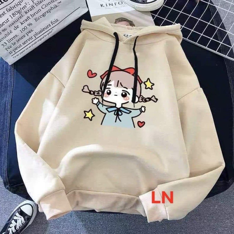 (sale) Áo hoodie cô bé tóc sao LN11 (tuyển sỉ đại lý )