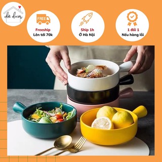 Thố nướng cầm tay hình tròn làm từ gốm sứ cao cấp hàng có sẵn ship 1h đóng thùng không lo hư hỏng