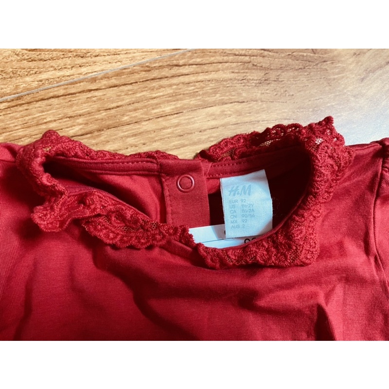 Bộ body cổ ren bé gái H&M 1-2 tuổi