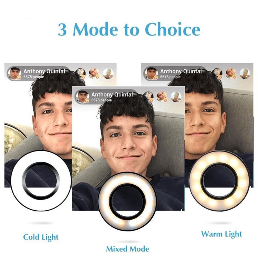 ❤ Selfie Ring Light With Phone Holder Live Stream Makeup LED Camera BLM