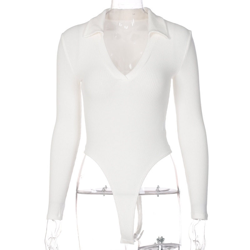 Bộ áo liền quần tay dài cổ chữ V quyến rũ cho nữ | BigBuy360 - bigbuy360.vn