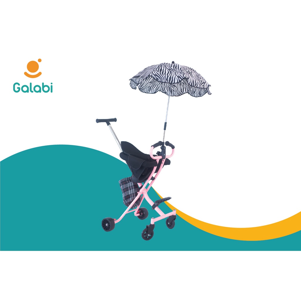 Xe đẩy gấp gọn em bé đi du lịch tiện lợi siêu gọn nhẹ kèm giỏ và mái che