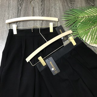 Quần baggy công sở cạp chun sau chất vải tuyết mưa mềm mát màu đen Quần vải nữ lưng chun dáng dài đẹp mặc đi làm đi học