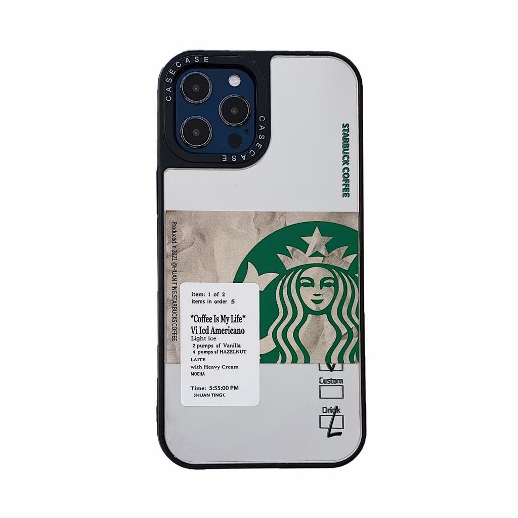 STARBUCKS Ốp Lưng Tráng Gương In Hình Starbuck Cho Iphone12Mini 12promax 11 11pro Max Xr Xsmax Ix I8Plus I7