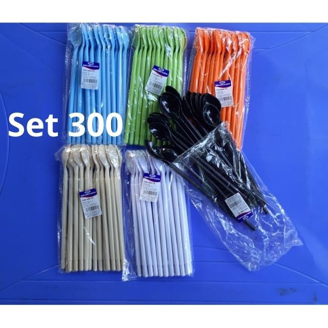 [SET 300] THÌA SINH TỐ BẰNG NHỰA SONG LONG