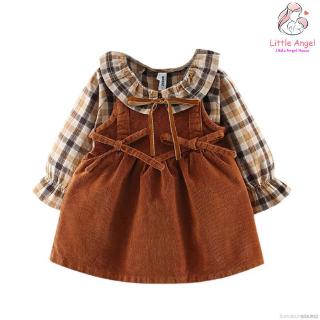 Đầm yếm caro cho bé gái