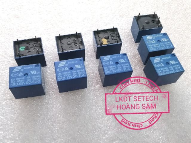 Relay Rơle Rơ le 5 chân 5V/12V/24V: SRD-05VDC-SL-C;SRD-12VDC-SL-C;SRD-24VDC-SL-C