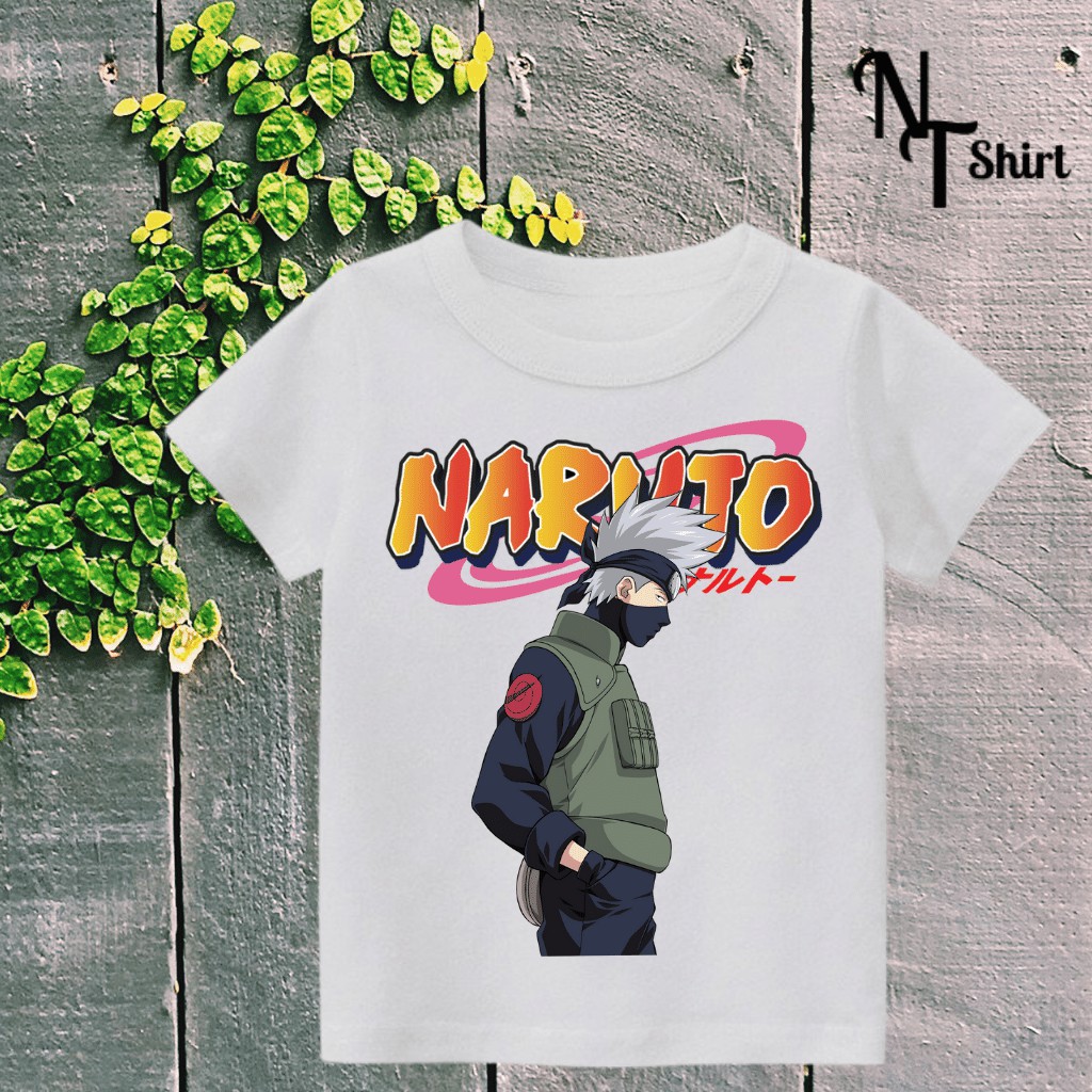 Áo thun bé trai in hình Uchiha itachi, Naruto, Kakashi, Áo cotton xịn mặc mát thoải mái 09